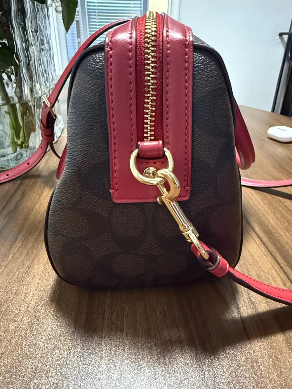 Coach Rowan Satchel signature canvas